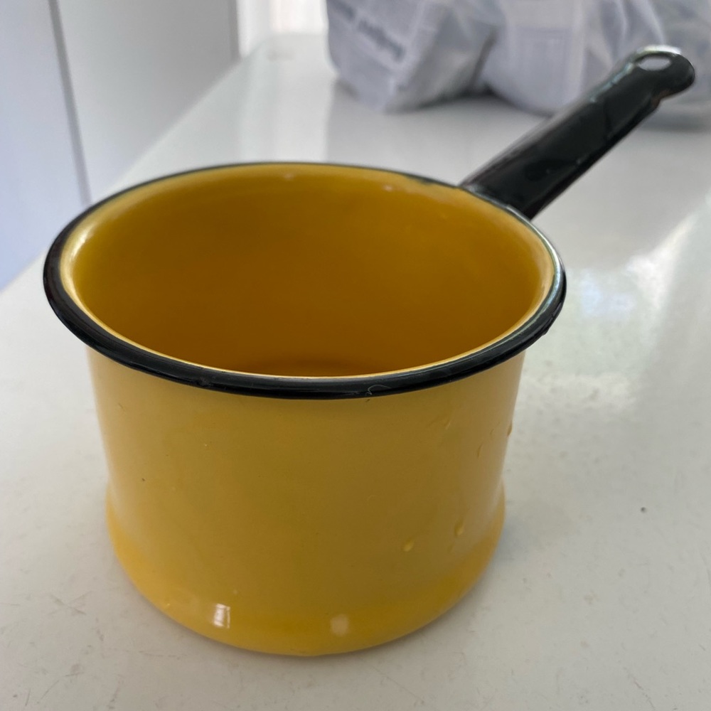 Vintage Enamelware Sauce Pan